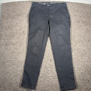 Eddie Bauer Legend Wash Boyfriend Midrise Slim Fit Pants Gray Women's Size 8
